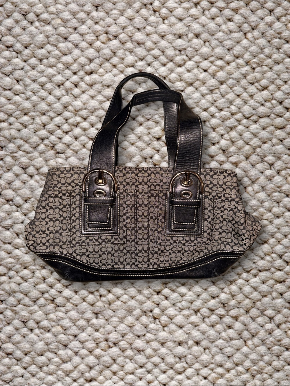 Coach Vintage Y2K Soho Hamptons Black Leather Bag